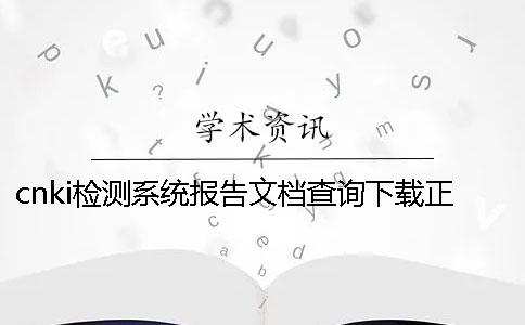 cnki检测系统报告文档查询下载正品官网验证