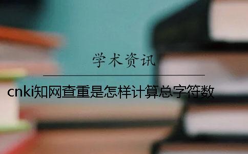 cnki知网查重是怎样计算总字符数的？