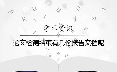 论文检测结束有几份报告文档呢