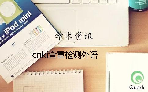 cnki查重检测外语