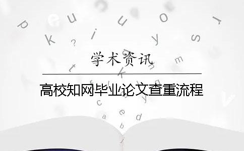 高校知网毕业论文查重流程